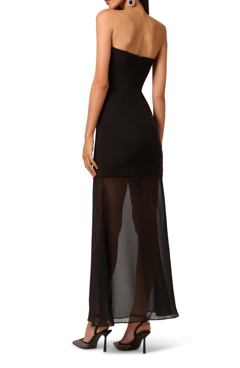 LIV FOSTER Ally Crepe Strapless Gown, Alternate, color, 