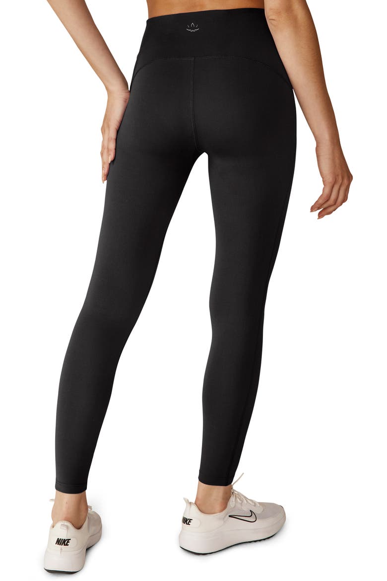 POWERBEYOND™ Strive High Waisted Midi Leggings, Alternate, color, BLACK