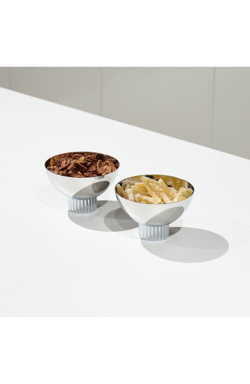 Anna New York Striations Nut Bowl In Silver