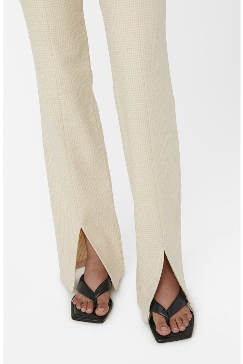 Joelle Slit Hem Wool Blend Trousers, Alternate, color, MULTI