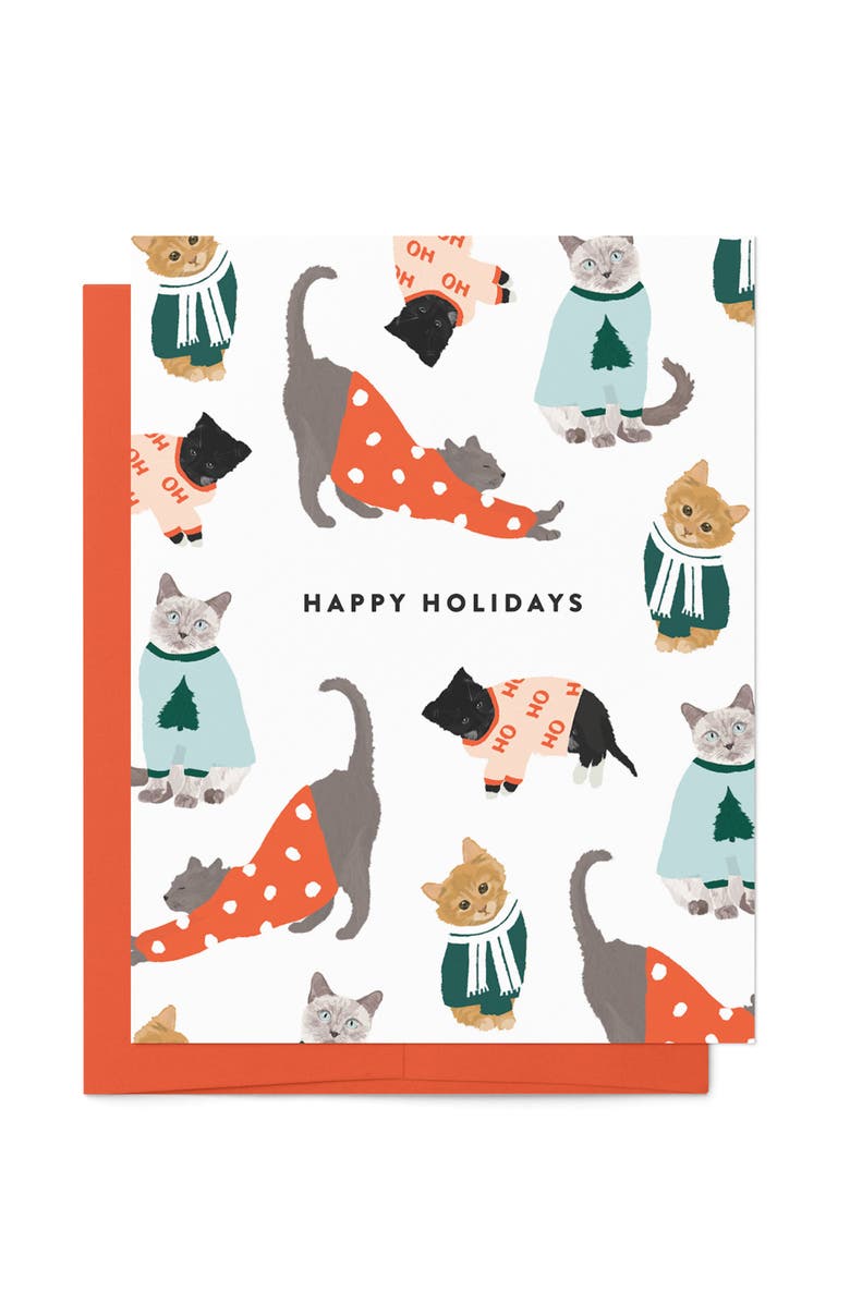 Joy Paper Co. Holiday Cat Cards Boxed Set of 8 Cards, Main, color, 
