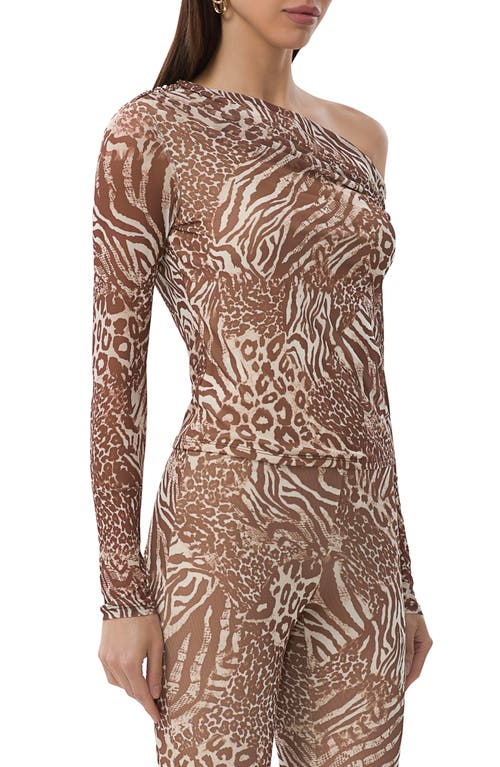 AFRM AFRM BARRY ONE-SHOULDER MESH TOP 