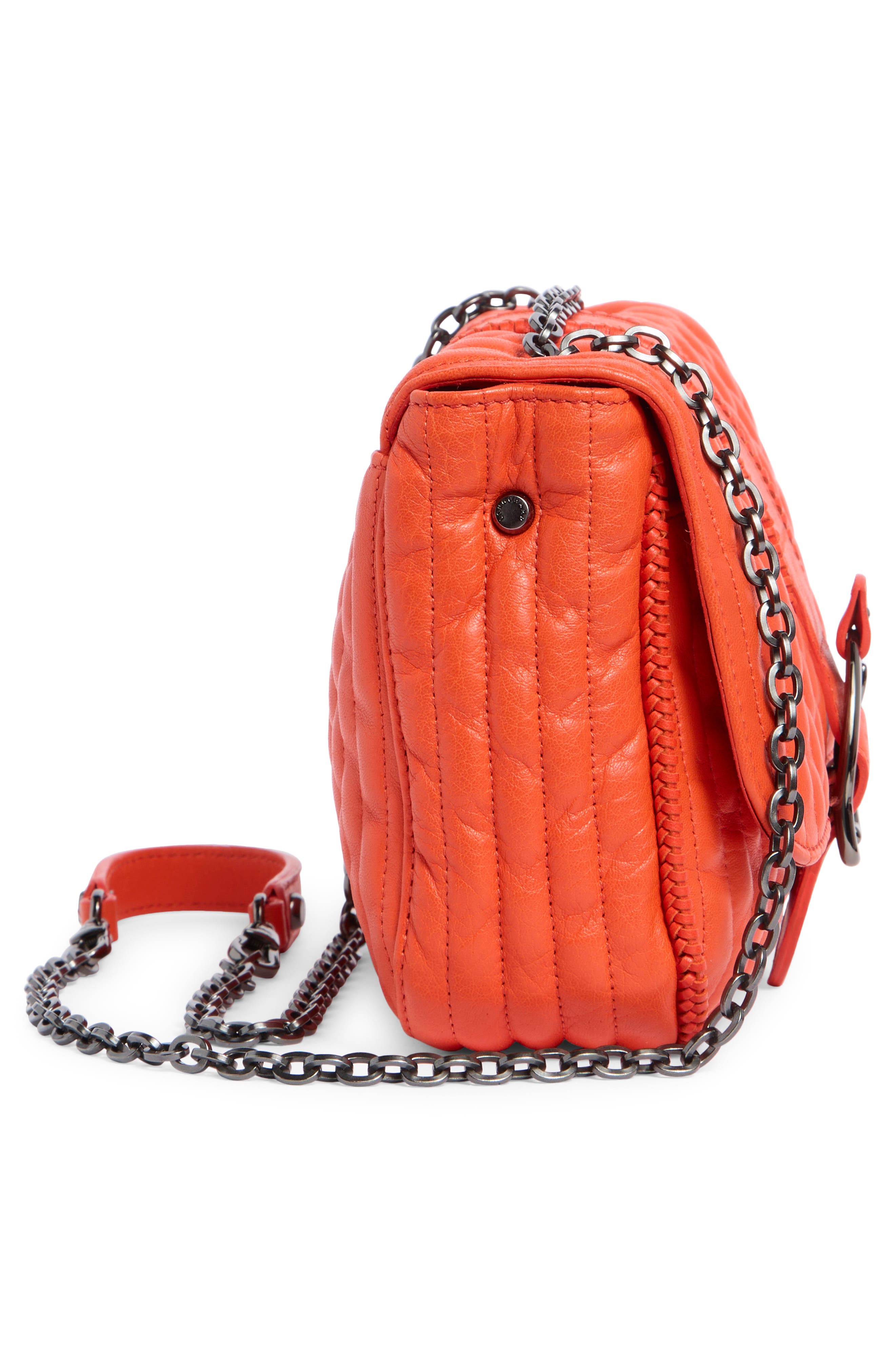 Longchamp Amazone Small Quilted Leather Crossbody Bag, Alternate, color, Poppy