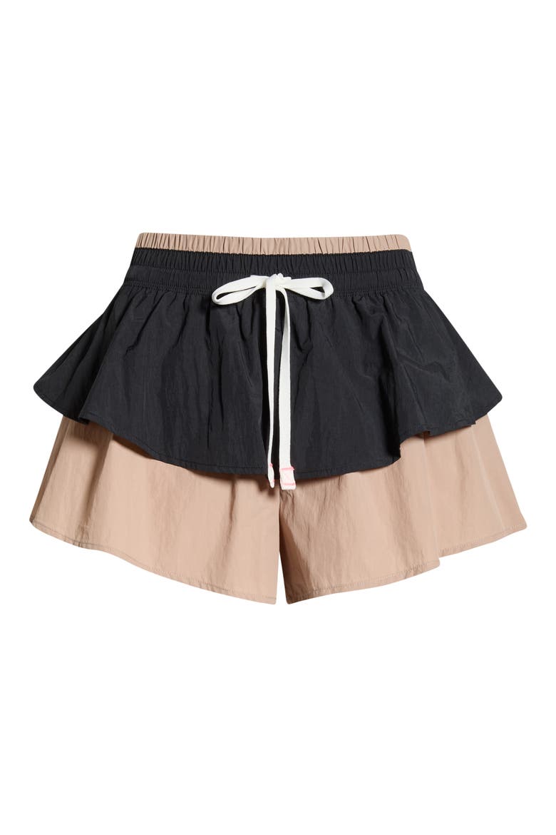 FP Movement Flex It High Rise Tiered Shorts, Alternate, color, BLACK COMBO