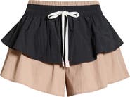 Free People Flex It High Rise Tiered Shorts