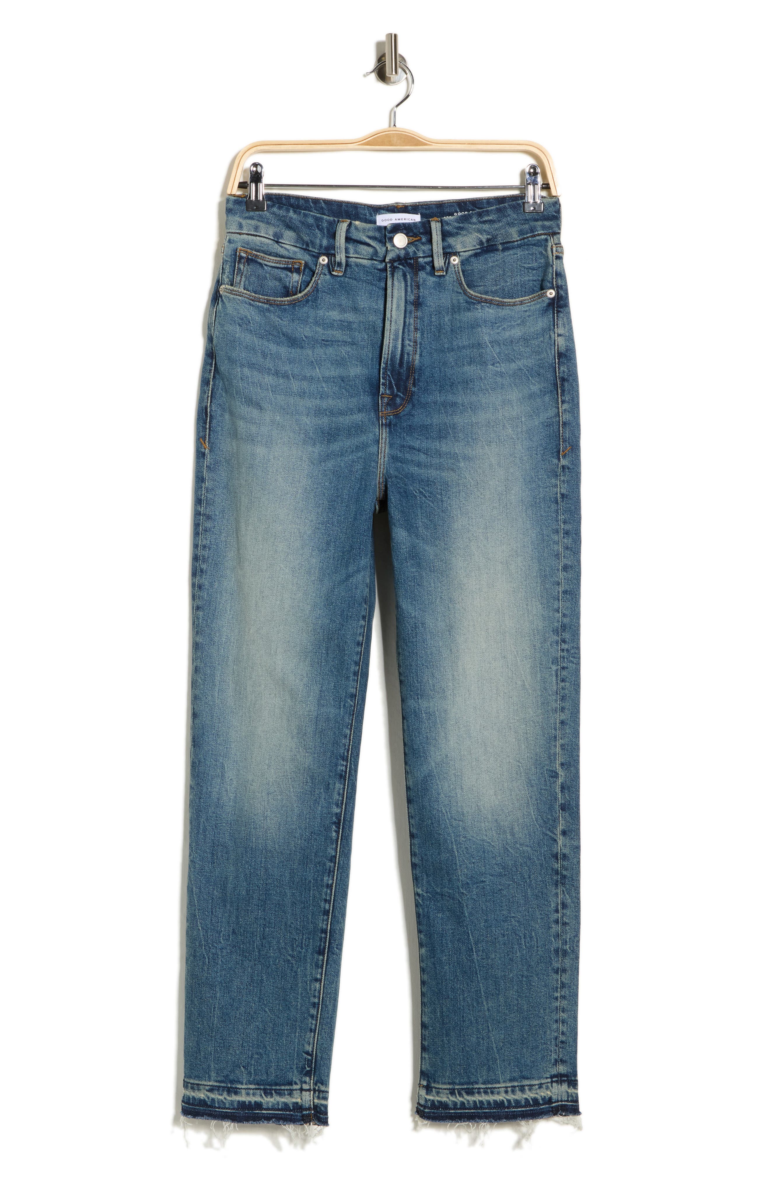 Good American Good Boy High Waist Straight Leg Jeans