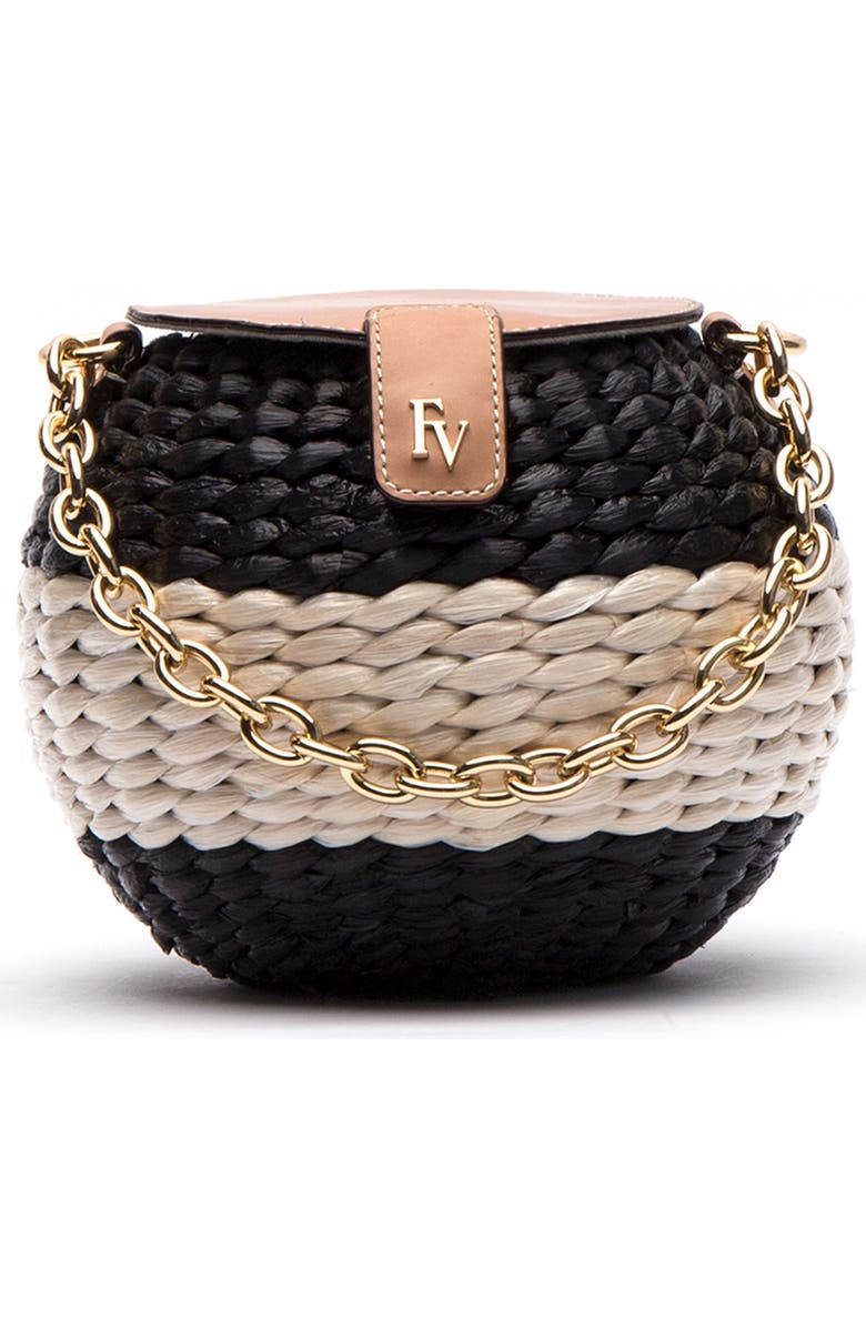 Frances Valentine Mini Woven Bucket Bag, Main, color,