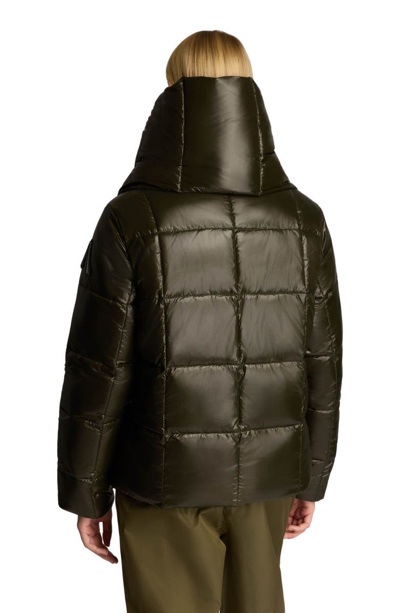 Alpenhaus Winekka 2-in-1 Reversible Puffer with Oversized Removable Scarf, Alternate, color, Moss