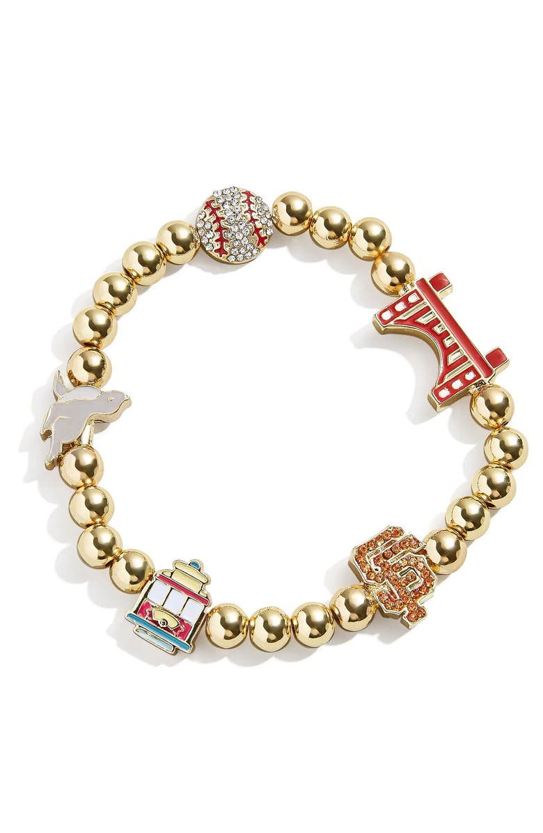 BaubleBar San Francisco Giants Localized Pisa Bracelet, Main, color, Gold