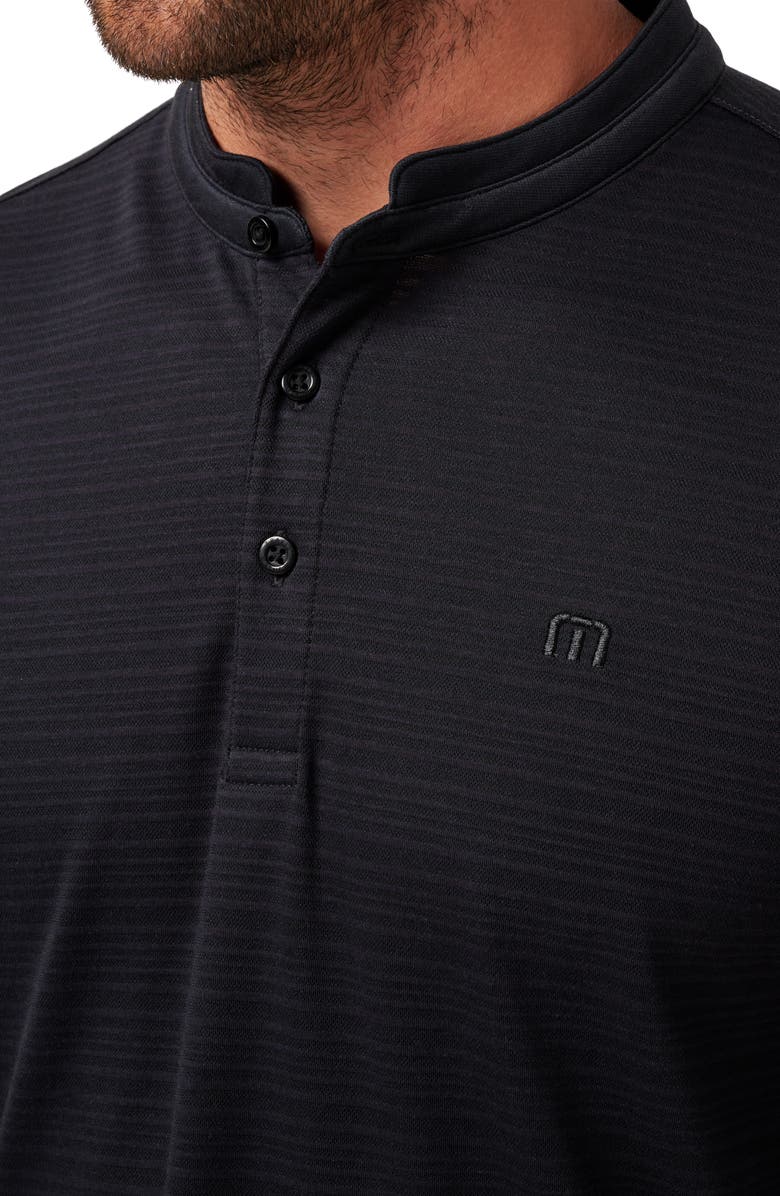 TravisMathew Sunny Days Ahead Stripe Blade Collar Polo, Alternate, color, Black