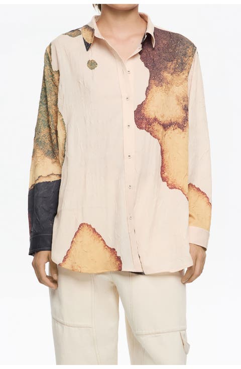 Abstract crinkled shirt