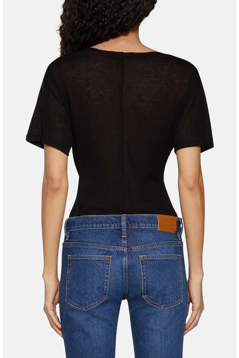 Madeo Cowl Neck T-shirt, Alternate, color, BLACK