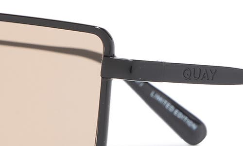 Quay Entourage 138mm Gradient Shield Sunglasses In Black