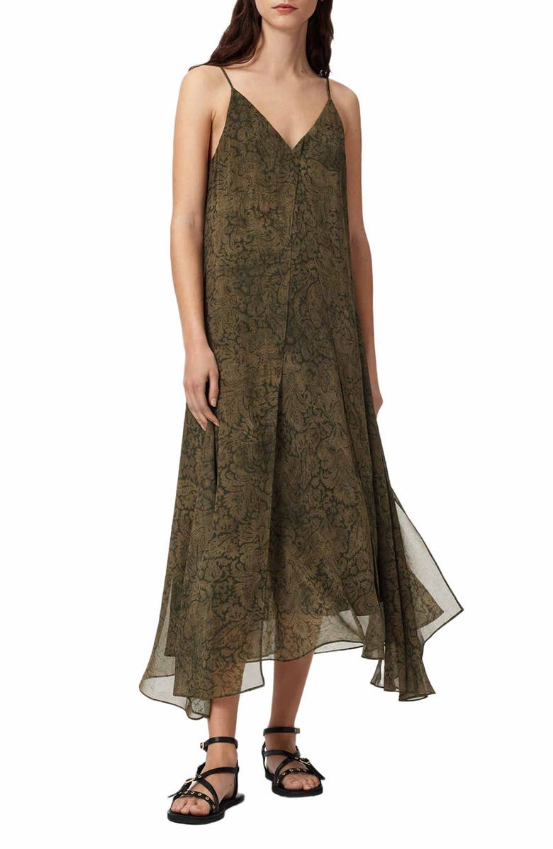 AllSaints Vanda Slipdress, Main, color, 