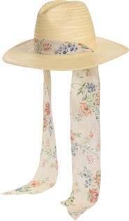 Loeffler Randall Ribbon Band Straw Panama Hat