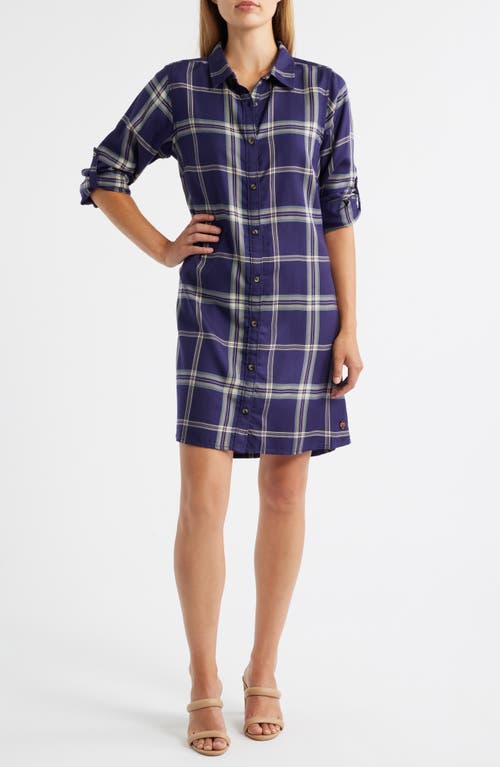 Hatley Cara Long Sleeve Shirtdress In Blue