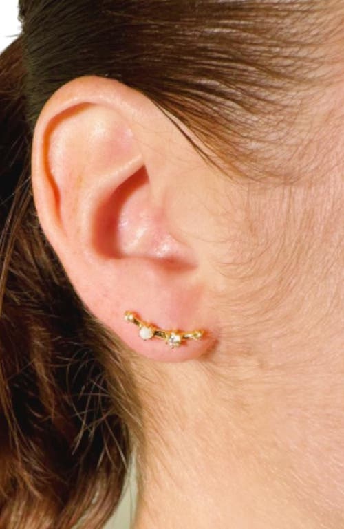 Little Sky Stone Elara Crawler Earrings In Gold