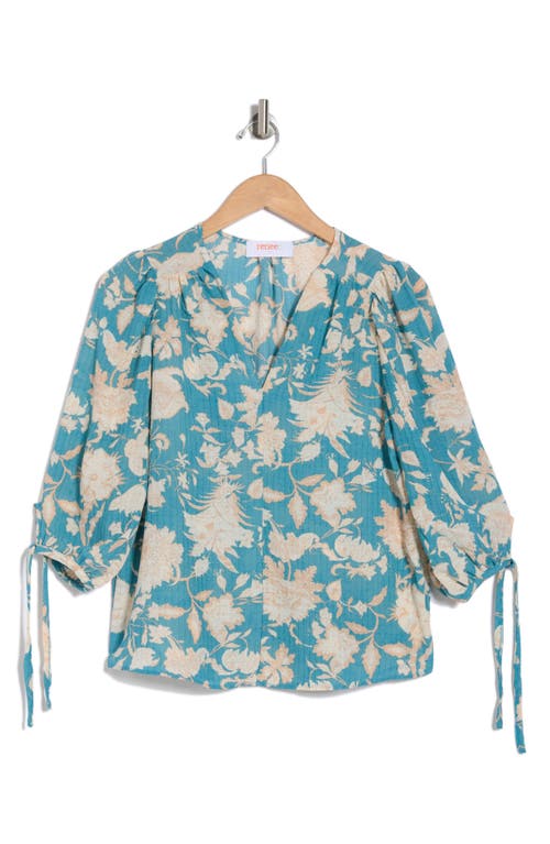 RENEE C RENEE C FLORAL PUFF SLEEVE BLOUSE