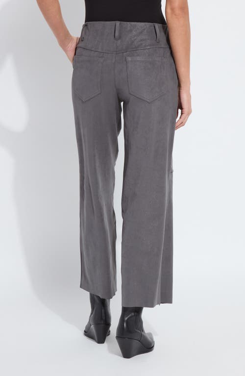 Lyssé Lysse Amina Foil Wide Leg Crop Pants In Gray