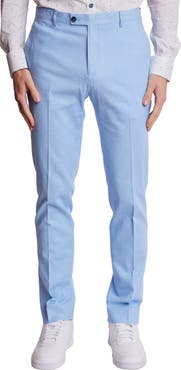 PAISLEY & GRAY Downing Slim Flat Front Linen Blend Dress Pants