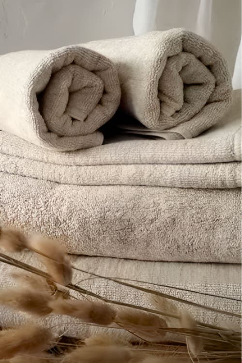 Bedvoyage Melange Viscose Cotton Blend Odor & Mildew Resistant Bath Sheet & Hand Towel Set In Sand
