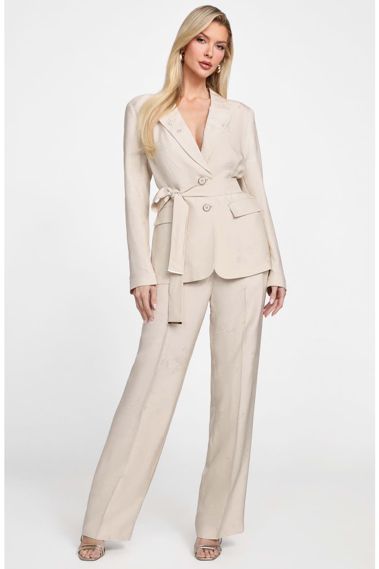 Whitney Belted Suit Blazer, Alternate, color, DREAMY MOON MULTI