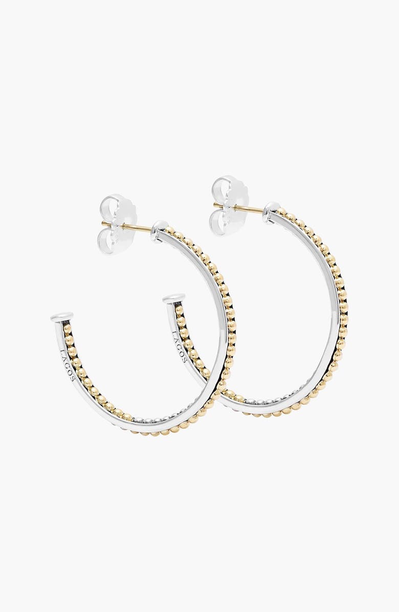 LAGOS 'Enso' Caviar Hoop Earrings, Alternate, color, 
