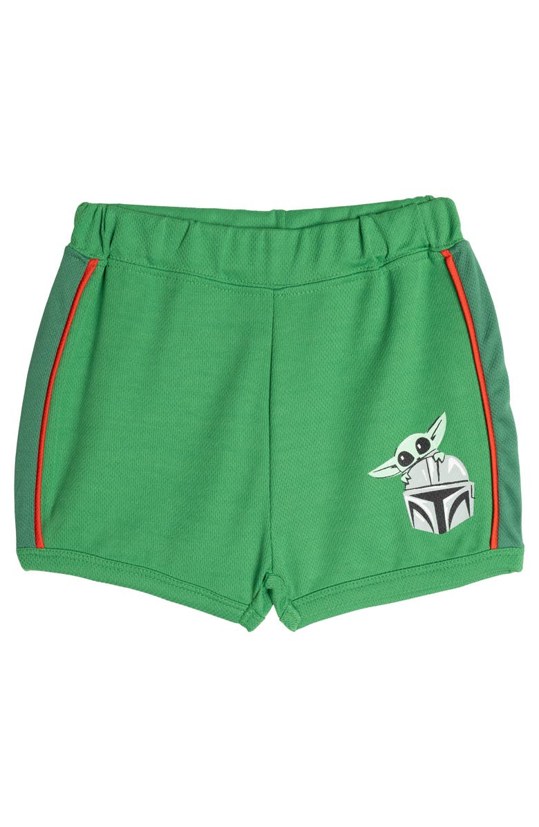 Star Wars The Mandalorian Grogu Athletic 2-Piece Tee and Shorts Set, Alternate, color, Grogu Green