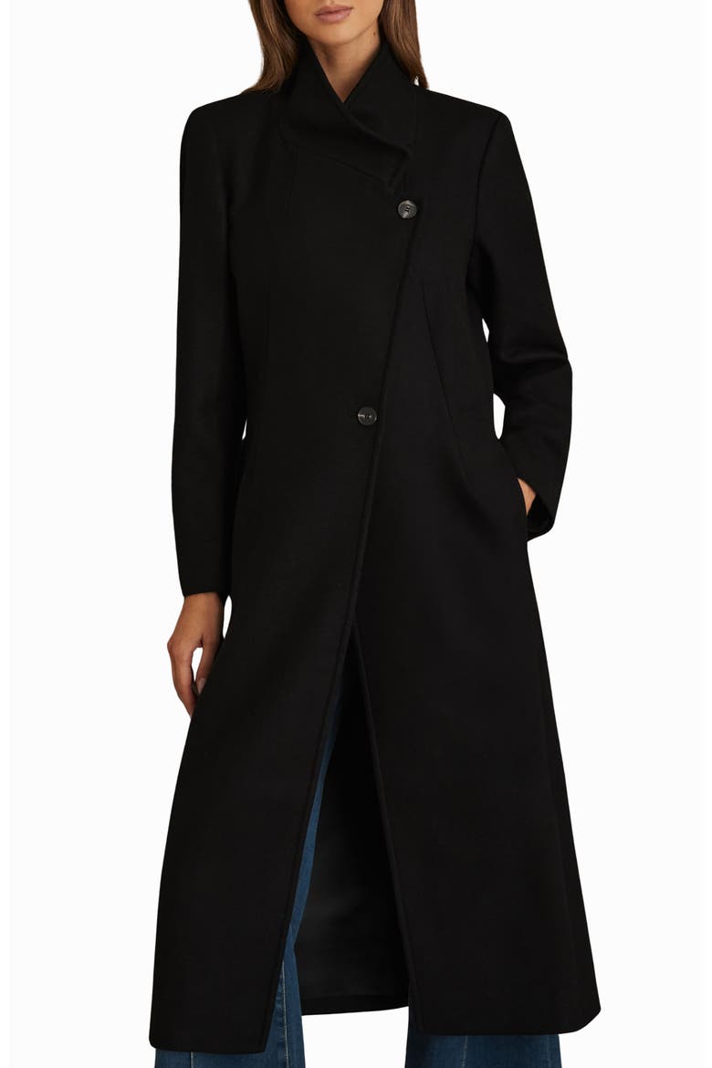 Mollie Long Coat, Alternate, color, BLACK