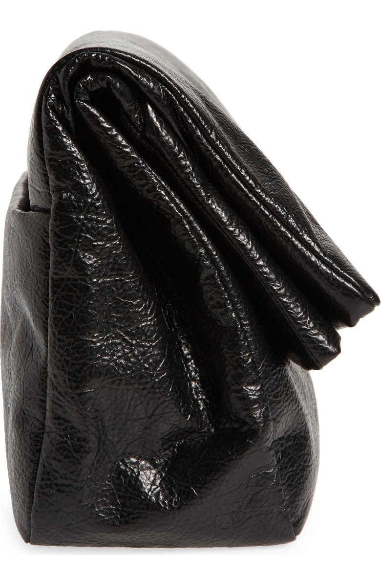 Balenciaga Monaco BB Logo Leather Clutch, Alternate, color,