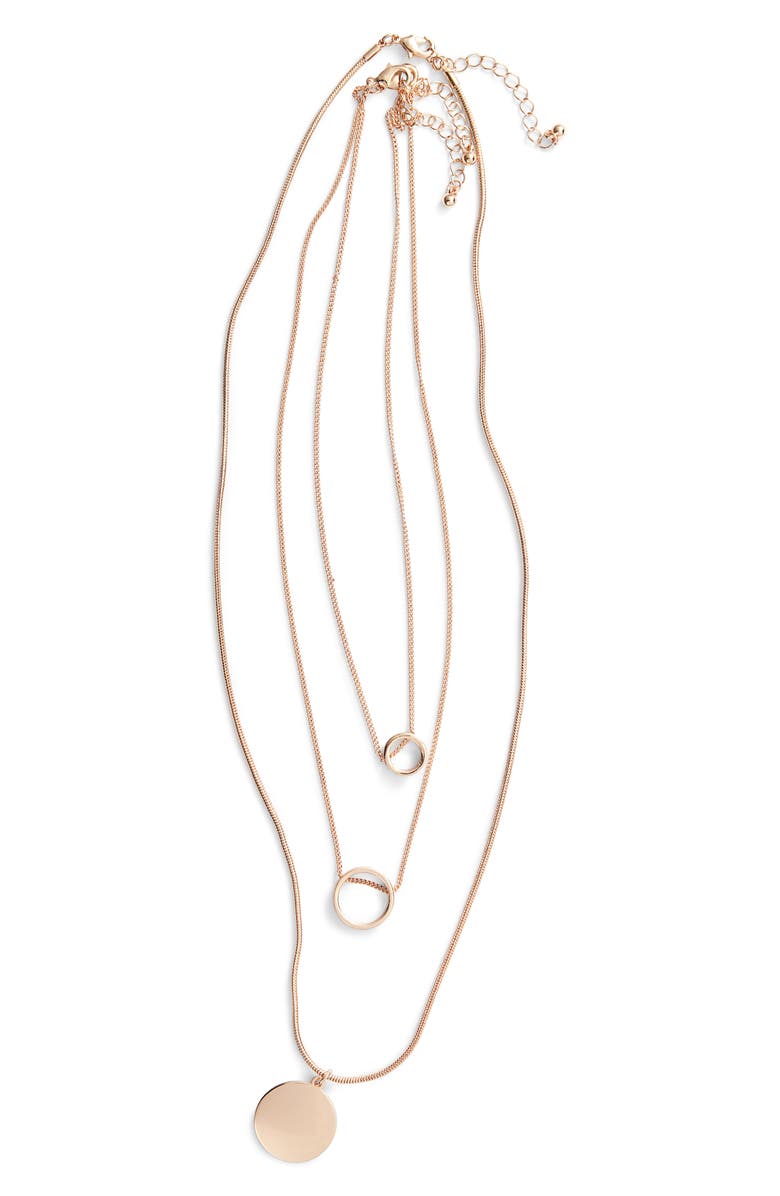 BP. 3-Pack Circle Pendant Necklaces, Main, color, 