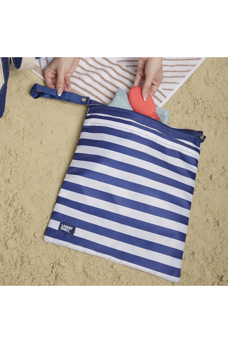 Wet Bags for Travel 2-Piece Set,  Polyester Canvas Wet Dry Bag for Swimsuits, Wet Clothes, and More, Alternate, color, Navy
