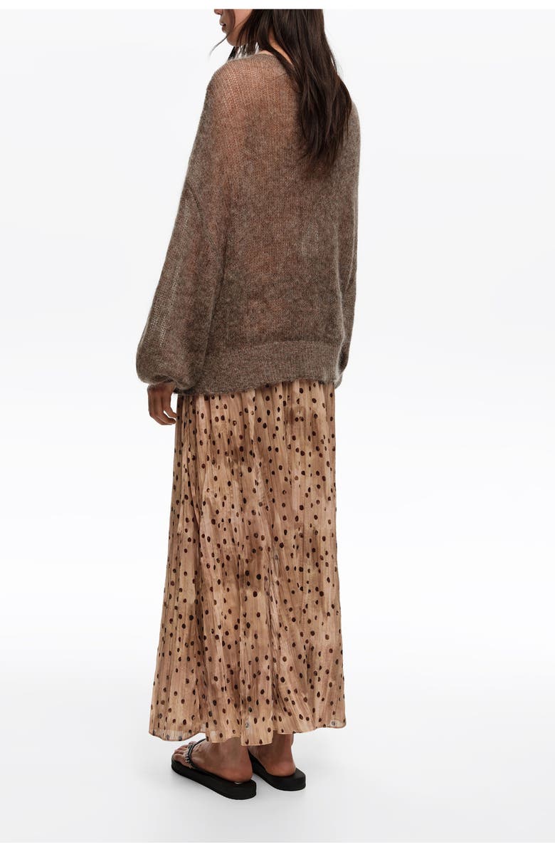 Bimba y Lola Dots Gathered Flared Skirt, Alternate, color, Watercolor Dots