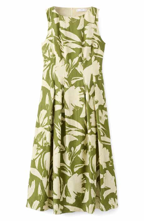Floral Print Sleeveless Maxi Dress