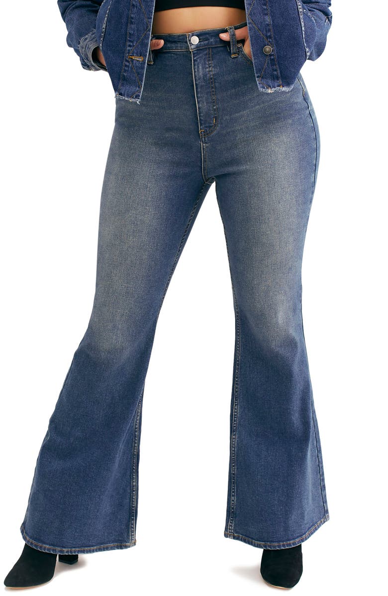 Free People CRVY by Free People Robin High Waist Flare Jeans, Main, color,