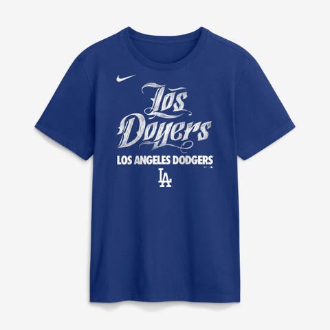 Men's Nike Royal Los Angeles Dodgers City Connect Handwriting Club T-Shirt