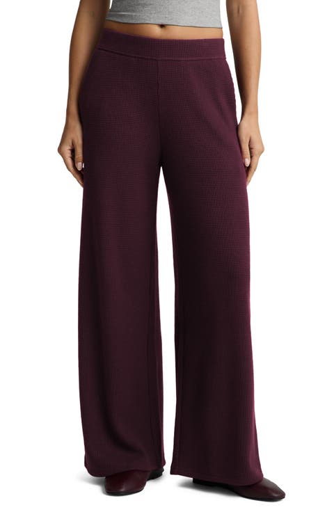 Rest Day Waffle Wide Leg Pants