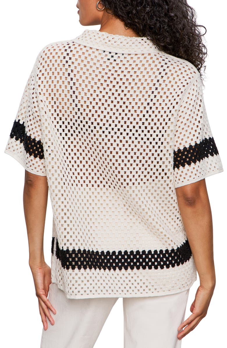 Sanctuary Crochet Stitch Cotton Resort Shirt, Alternate, color, Macrame