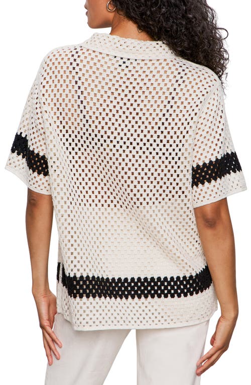 Sanctuary Crochet Stitch Cotton Resort Shirt