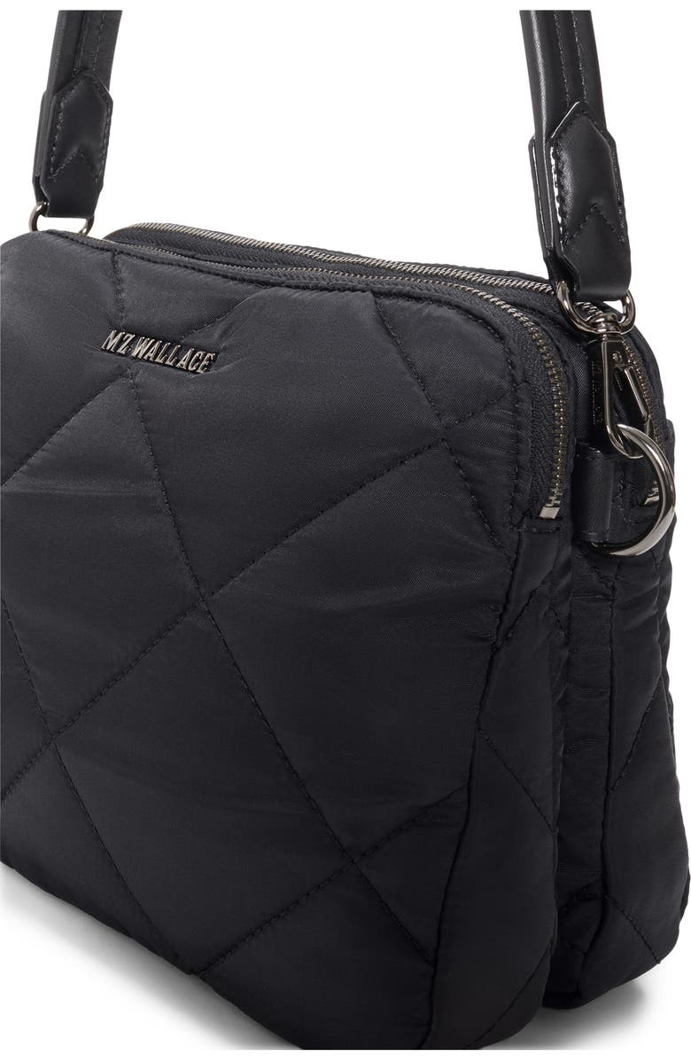 MZ Wallace Madison Quilted Nylon Crossbody Bag, Alternate, color, Black