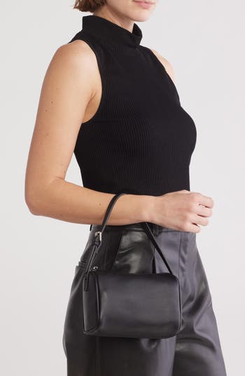 Barrel Faux Leather Shoulder Bag