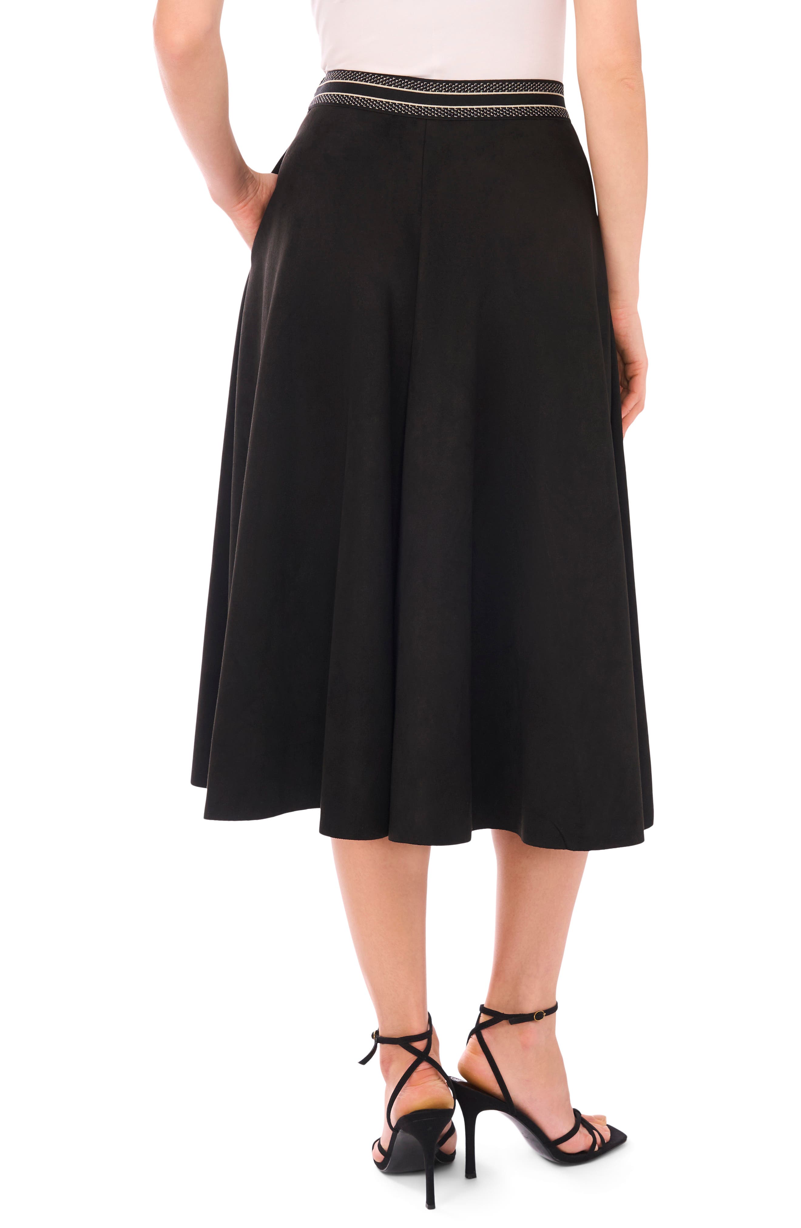 Faux Suede Wide Leg Culottes - image 2