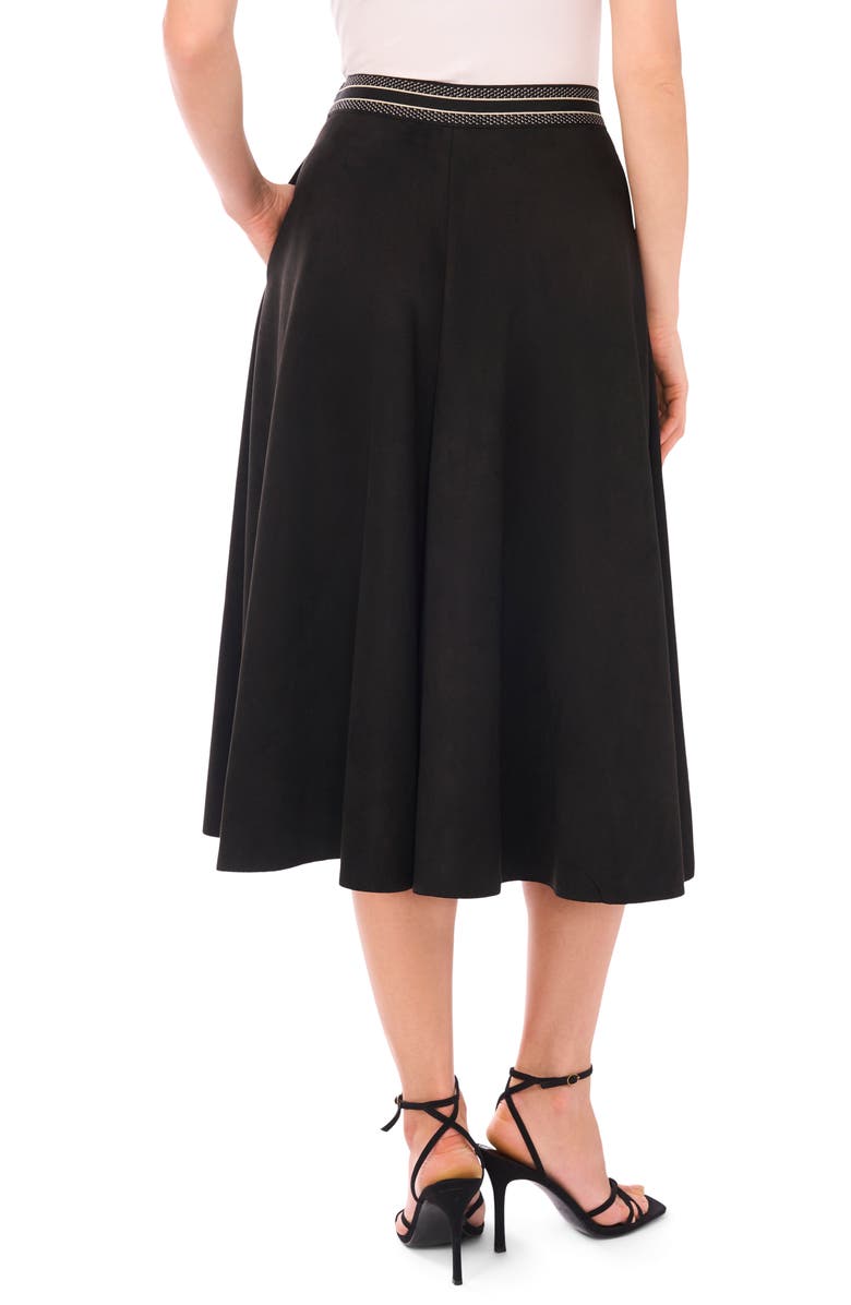 Halogen<sup>®</sup> Faux Suede Wide Leg Culottes, Alternate, color, Rich Black