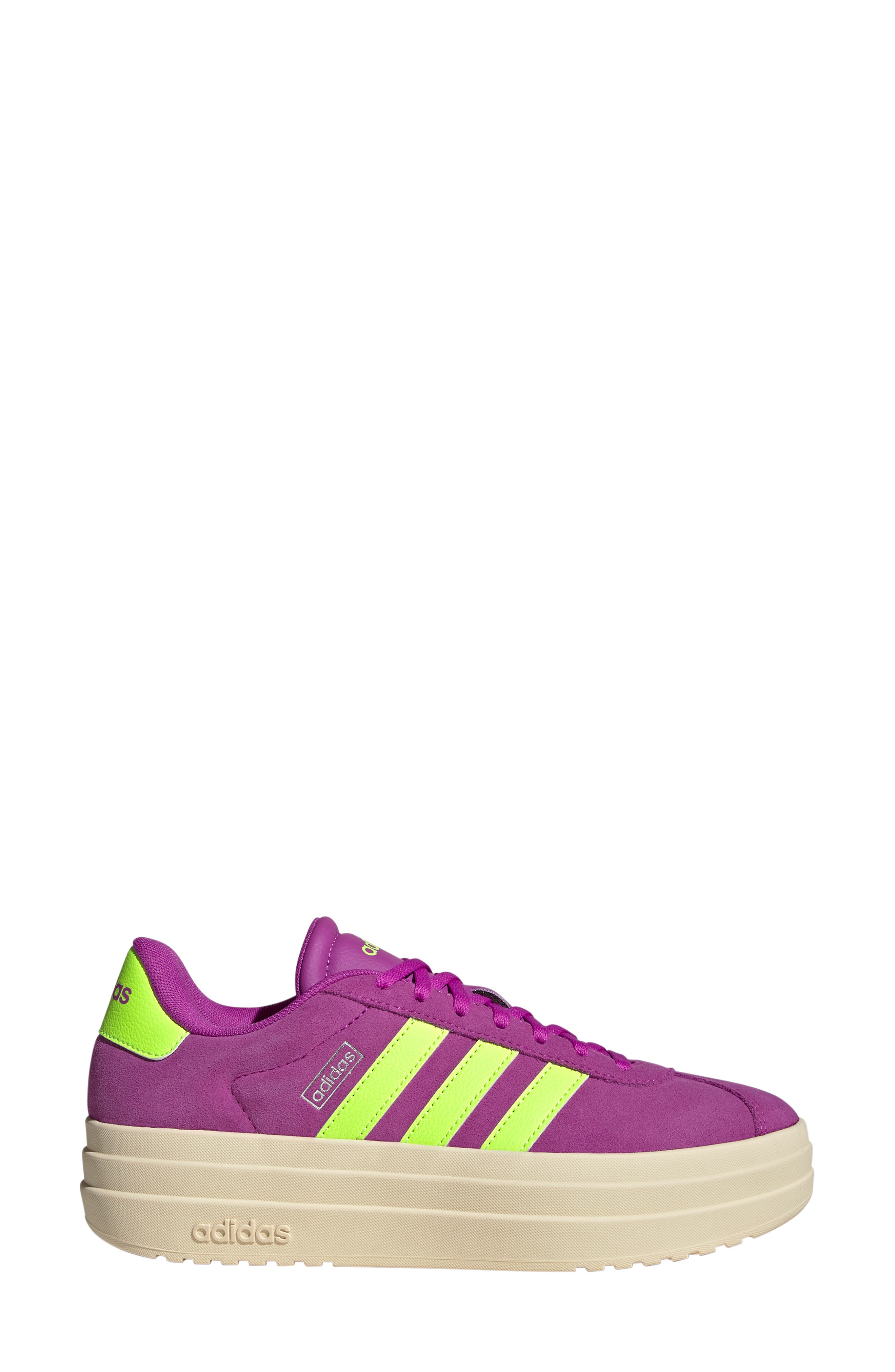 adidas VL Court Bold Platform Sneaker, Alternate, color, Flash Pink/ Lemon/ Silver Met.