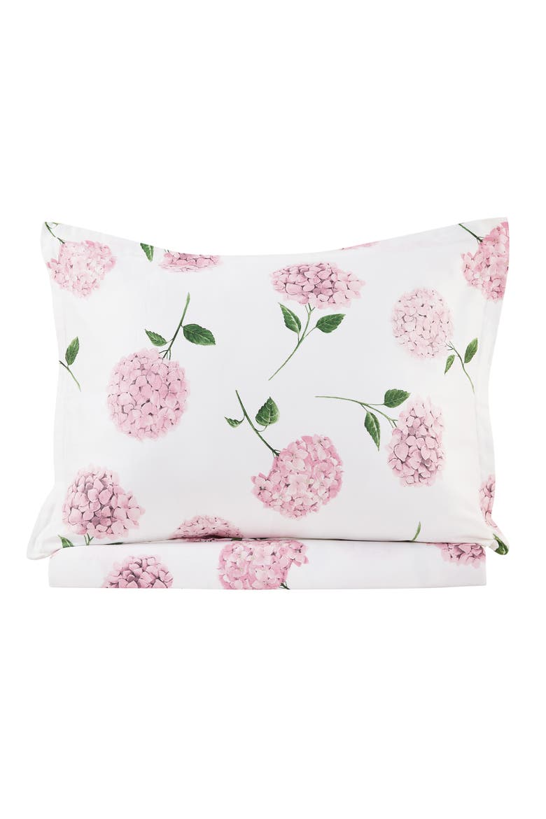Floral Cotton Duvet & Sham Set, Alternate, color, PINK