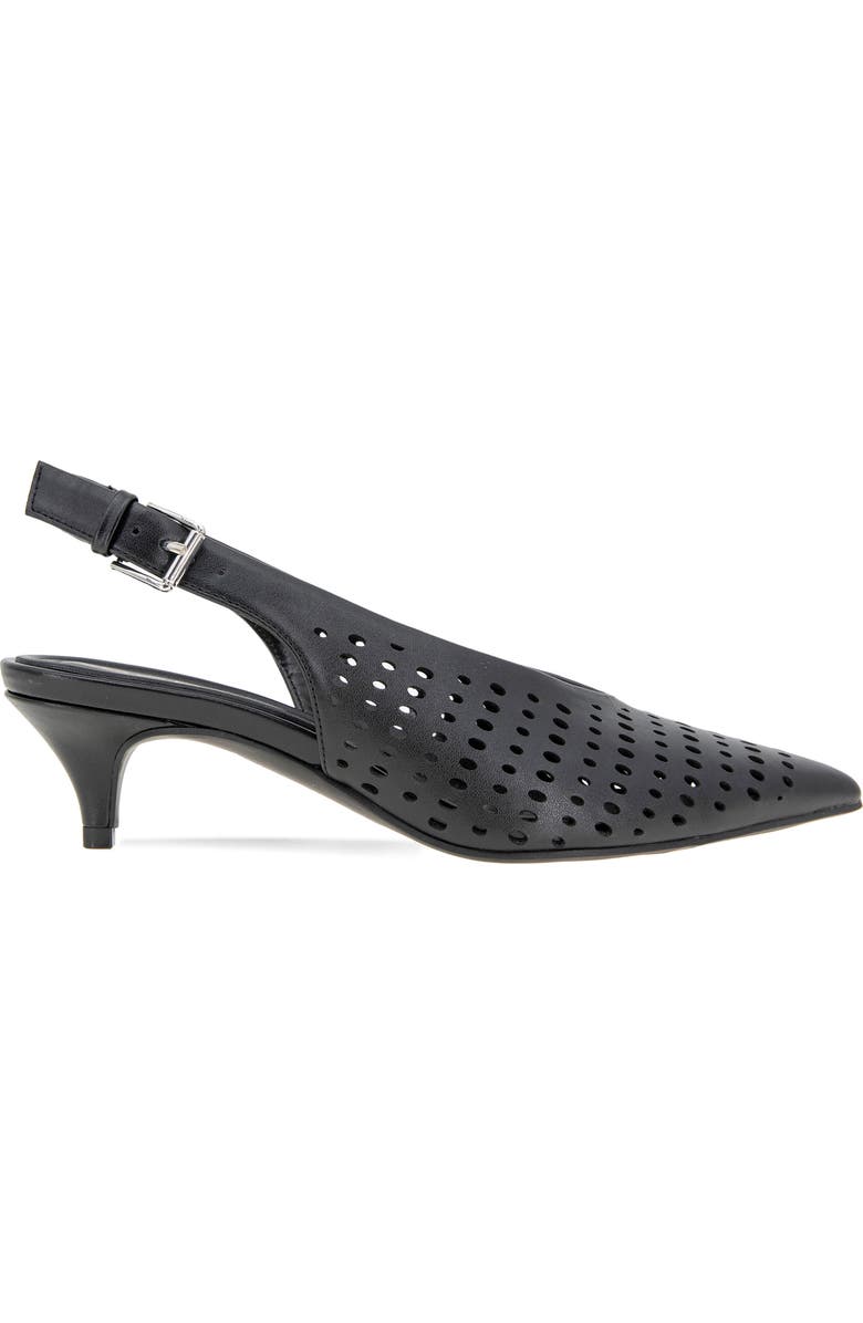 BCBG Pawnee Slingback Pointed Toe Kitten Heel Pump, Alternate, color, Black