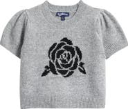 Freshman Kids' Flower Short Sleeve Sweater