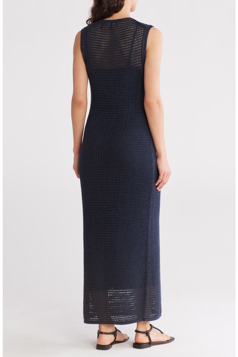 Open Stitch Linen Blend Tank Sweater Dress, Alternate, color, NOCTURNE WAY