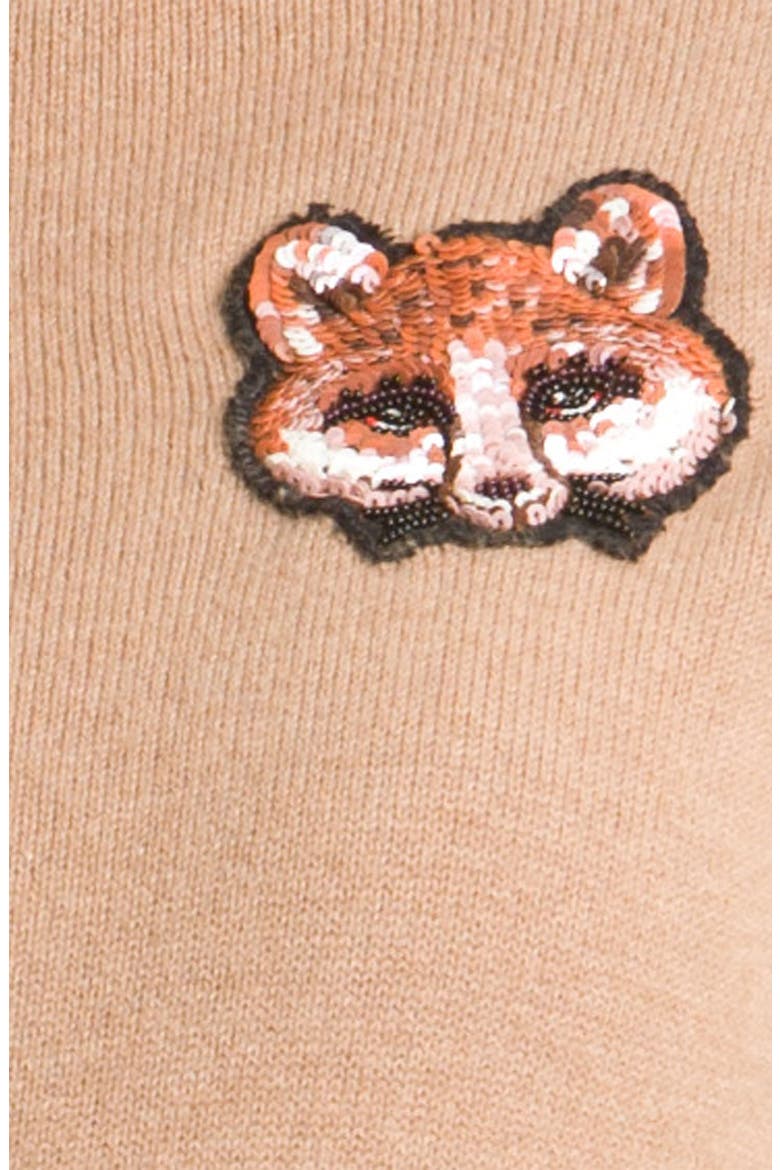 'Samantha' Embellished Sweater, Alternate, color, CAMEL MELANGE