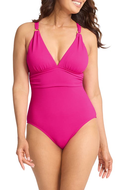 Shop Tommy Bahama Island Cays Strappy One-piece Swimsuit In Pink Maui